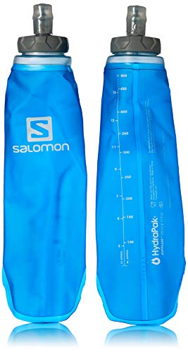 Salomon Mochila ligera de trail running, Unisex, AGILE 2 SET, Incl. 2 botellas SoftFlask 500 ml, Azul (Nebulas Blue), LC1417700