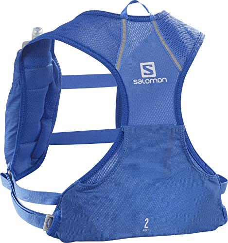 Salomon Mochila ligera de trail running, Unisex, AGILE 2 SET, Incl. 2 botellas SoftFlask 500 ml, Azul (Nebulas Blue), LC1417700