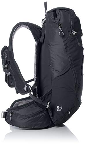 Salomon out Day 20+4 Mochila, Capacidad 24 L, Unisex Adulto, Gris Oscuro (Ebony), M/L