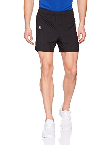 Salomon Shorts para running, AGILE 5", tafetán, negro, hombre, talla: XS, l40120100