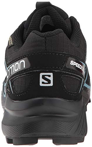 Salomon Speedcross 4 GTX W, Zapatillas de Trail Running para Mujer, Negro (Black/Black/Metallic Bubble Blue), 40 2/3 EU