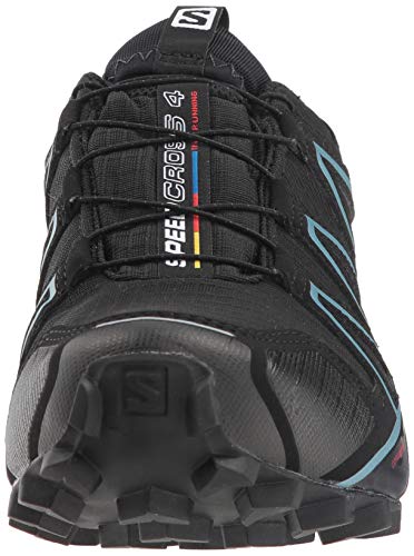 Salomon Speedcross 4 GTX W, Zapatillas de Trail Running para Mujer, Negro (Black/Black/Metallic Bubble Blue), 40 2/3 EU