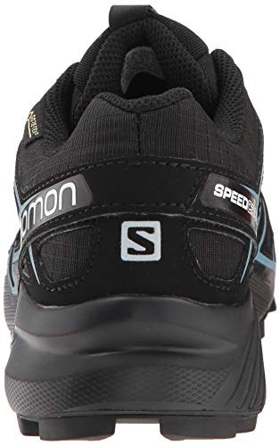 Salomon Speedcross 4 GTX W, Zapatillas de Trail Running para Mujer, Negro (Black/Black/Metallic Bubble Blue), 44 EU