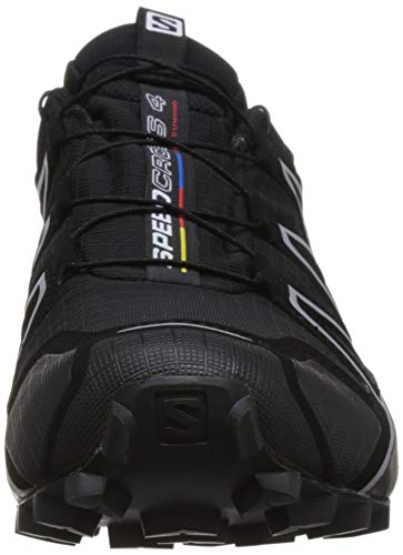 Salomon Speedcross 4 GTX, Zapatillas de Trail Running para Hombre, Negro (Black/Black/Silver Metallic-X), 44 2/3 EU