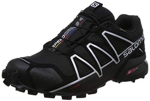 Salomon Speedcross 4 GTX, Zapatillas de Trail Running para Hombre, Negro (Black/Black/Silver Metallic-X), 44 2/3 EU