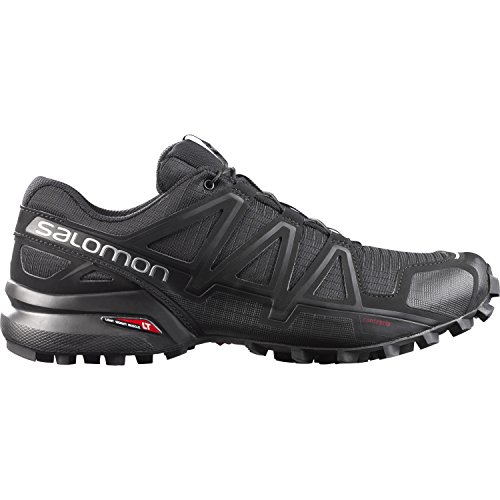 Salomon Speedcross 4, Zapatillas de Trail Running para Hombre, Negro (Black/Black/Black Metallic), 42 EU