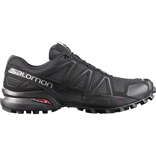 Salomon Speedcross 4, Zapatillas de Trail Running para Hombre, Negro (Black/Black/Black Metallic), 43 1/3 EU