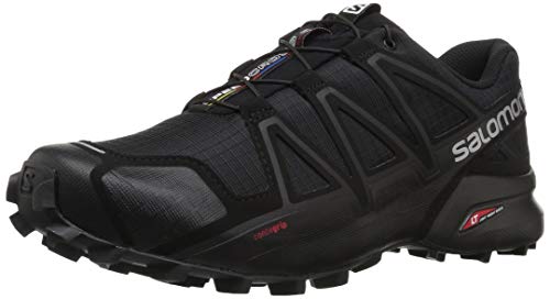 Salomon Speedcross 4, Zapatillas de Trail Running para Hombre, Negro (Black/Black/Black Metallic), 44 EU