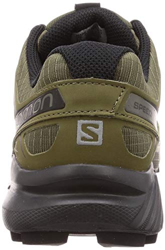 Salomon Speedcross 4, Zapatillas de Trail Running para Hombre, Verde (Grape Leaf/Burnt Olive/Black), 42 EU