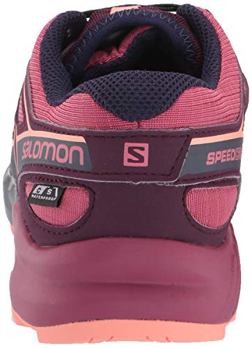 Salomon Speedcross CSWP J, Zapatillas de Trail Running Unisex Niños, Morado (Malaga/Potent Purple/Desert Flower), 35 EU