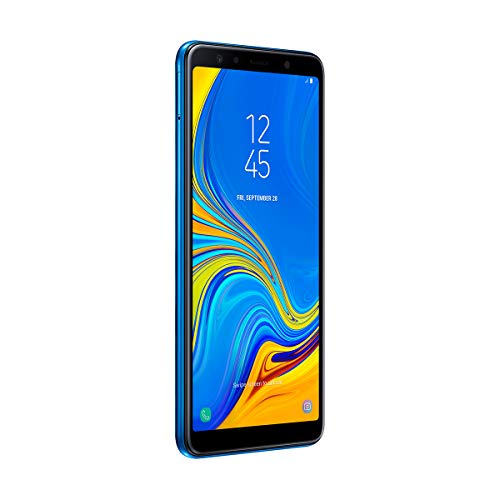 Samsung Galaxy A7 - Smartphone de 6" (Octa Core 2.2 GHz, RAM de 4 GB, Memoria de 64 GB, cámara de 24+5+8 MP, Android), Azul