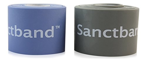 Sanctband Flossband - Cintas de compresión de 5 cm (estándar) y 206 cm de longitud / en cuatro grosores diferentes, mittel und extra stark / Level 2+4 / 1,30mm+1,80mm