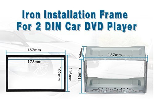 Sandtone Kit de instalación de Audio estéreo para Coche, Universal, de Hierro, Jaula de Seguridad con Marco para Reproductor de DVD de Coche de Doble DIN 2 DIN.