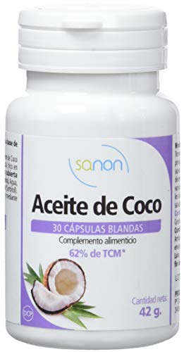 SANON - SANON Aceite de Coco 30 cápsulas blandas de 1358,5 mg