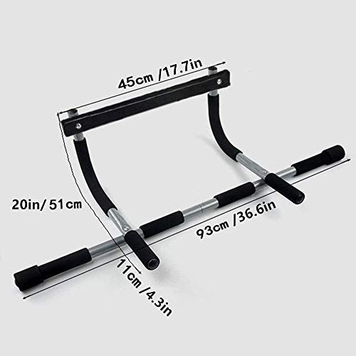 SanQing Pull-up Bar, Multi-Grip Chin-up/Pull-up Bar, Gimnasia del Hierro Total del Cuerpo Superior del Entrenamiento de Bar, Pesado Puerta Entrenador de Gimnasio en casa,Negro