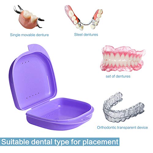 SANTOO 6 PCS Caja Ortodoncia, Caja para Ferula Dental, Protector Bucal, Dentaduras et Más Aparatos Dentales
