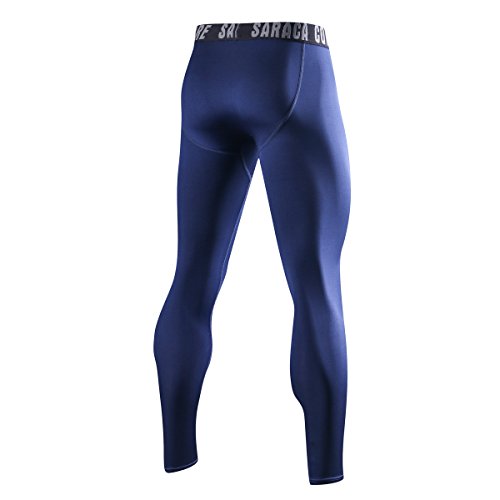 saracacore Pantalones Deporte Mallas Largas Compresión Leggings Hombre (/ Deep Royal Blue, Small)