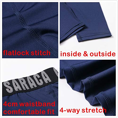 saracacore Pantalones Deporte Mallas Largas Compresión Leggings Hombre (/ Deep Royal Blue, Small)