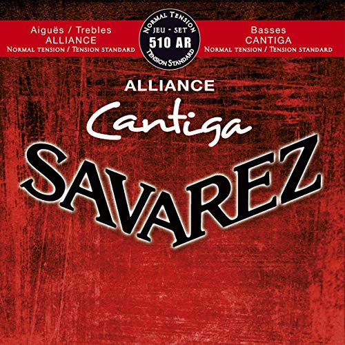 Savarez Cuerdas para Guitarra Clásica Alliance Cantiga juego 510AR Tensión normal, rojo