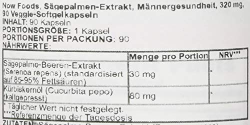 Saw Palmetto, Extracto de Salud de los Hombres, 320 mg, 90 Cápsulas Veggie - Now Foods