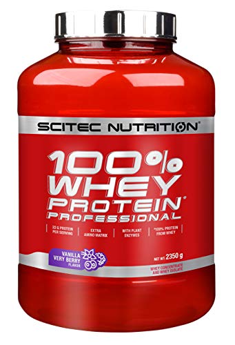 Scitec Nutrition 100% Whey Protein Professional Proteína Vainilla y Frutas de Bosque 2350 g