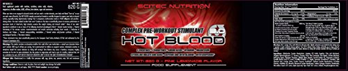 Scitec Nutrition Hot Blood 3.0 Fórmula Pre Entrenamiento Pink Limón - 820 g
