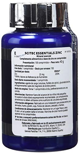 Scitec Nutrition Zinc vitamina 100 tabletas