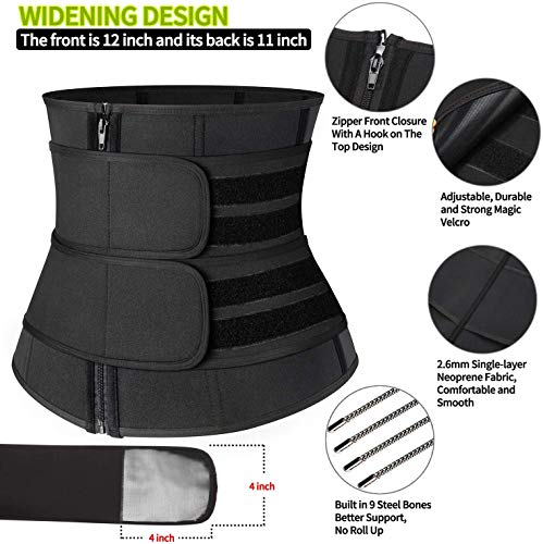 SCOBUTY Cinturón de Fitness,Waist Trainer Faja,Cinturón Deportivo,Cinturón Adelgazante,Faja Reductora Adelgazante para Hombre y Mujer Trimmer de Cintura Cinturón de Sudor,Quema de Grasa