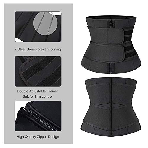 SCOBUTY Cinturón de Fitness,Waist Trainer Faja,Cinturón Deportivo,Cinturón Adelgazante,Faja Reductora Adelgazante para Hombre y Mujer Trimmer de Cintura Cinturón de Sudor,Quema de Grasa