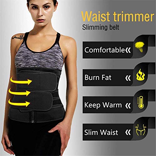 SCOBUTY Cinturón de Fitness,Waist Trainer Faja,Cinturón Deportivo,Cinturón Adelgazante,Faja Reductora Adelgazante para Hombre y Mujer Trimmer de Cintura Cinturón de Sudor,Quema de Grasa