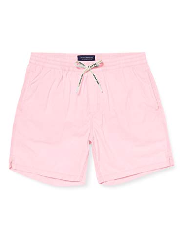 Scotch & Soda Mid-Length Bright Garment-dyed Swim Short Pantalones Cortos, Rosa (Hot Pink 1131), Medium para Hombre