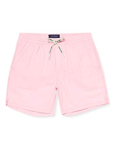 Scotch & Soda Mid-Length Bright Garment-dyed Swim Short Pantalones Cortos, Rosa (Hot Pink 1131), Medium para Hombre