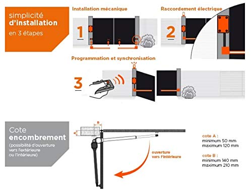 SCS Sentinel SCS1 Standard - Kit de motorización para puerta oscilante, 24 V