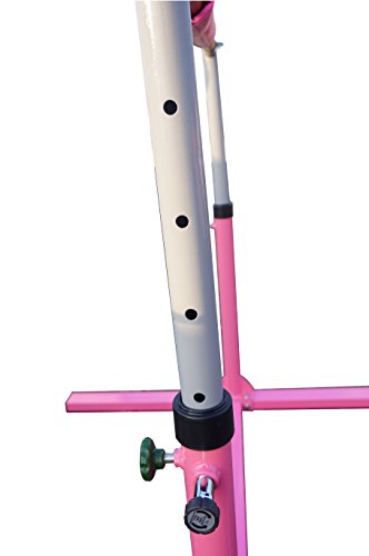 Seababyhouse 4ft barras gimnasia gimnasio Niños Junior Kip High Bar equipo para gimnasio de entrenamiento Bar Ajustable Horizontal Mejor regalo de la escuela [Kid Gymnastics Training Bar]-rosado