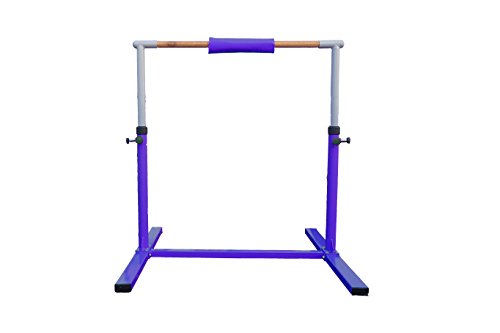 Seababyhouse 4ft barras gimnasia gimnasio Niños Junior Kip High Bar equipo para gimnasio de entrenamiento Kip Bar Ajustable Mejor regalo de la escuela [Kid Gymnastics Training Bar] púrpura