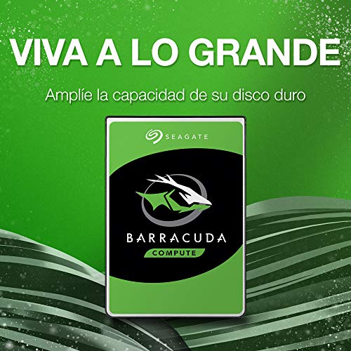 Seagate BarraCuda, 2TB, Disco duro interno, HDD, 3,5", SATA 6 Gb/s, 7200 r.p.m., 64 MB, caché para ordenador de sobremesa y PC (ST2000DM008)