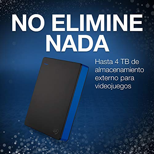 Seagate Game Drive, 4TB, Disco duro externo, HDD portátil, compatible con PS4 (STGD4000400)