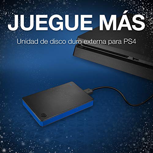 Seagate Game Drive, 4TB, Disco duro externo, HDD portátil, compatible con PS4 (STGD4000400)