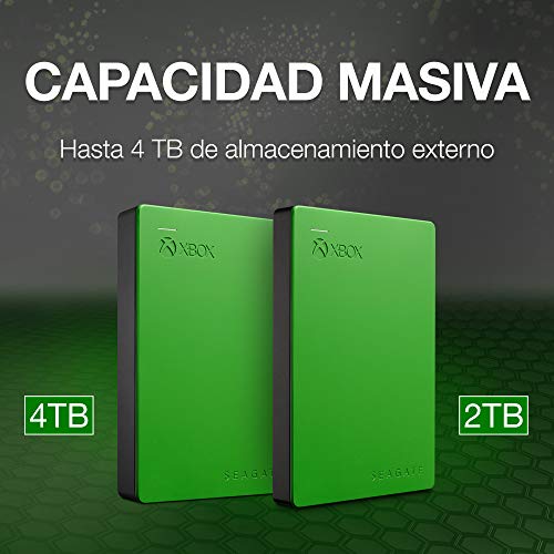 Seagate Game Drive para Xbox, 4 TB, Disco duro externo, HDD portátil, diseñado para Xbox One (STEA4000402)