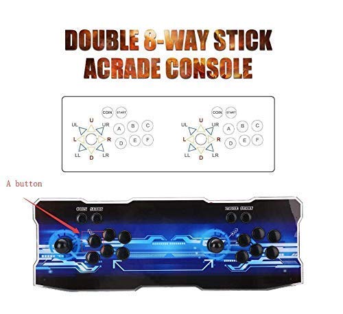 SeeKool Consola de Videojuegos, 3D Pandora X Multijugador Home Arcade Game Console, con 2650 Juegos, Soporte de Tarjeta TF+USB DIS, para PC / Ordenador portátil / PS3/ TV