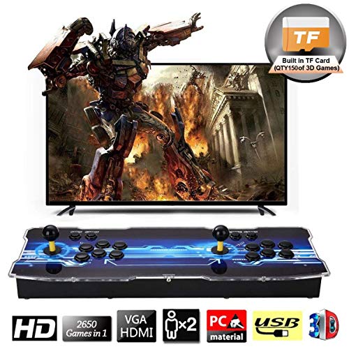 SeeKool Consola de Videojuegos, 3D Pandora X Multijugador Home Arcade Game Console, con 2650 Juegos, Soporte de Tarjeta TF+USB DIS, para PC / Ordenador portátil / PS3/ TV