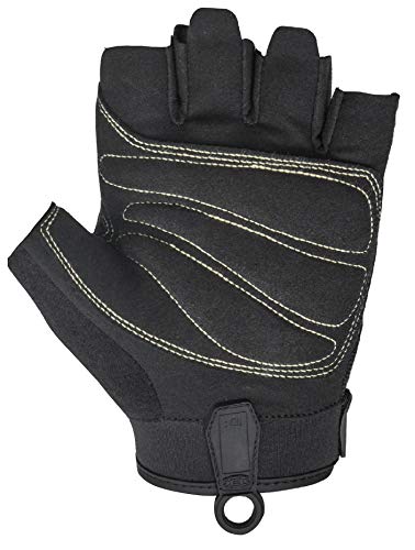 Seibertron Half Finger Padded Palm Lightweight Breathable Climbing Rope Gloves For Climbers, Rock Climbing, Rescue, Adventure, Sailing, Kayaking, Outdoor Sports Black L