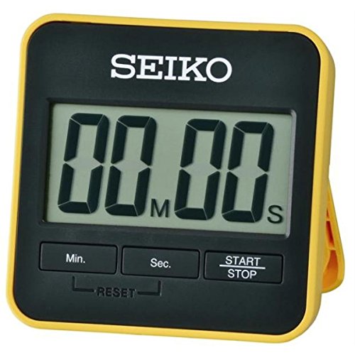 Seiko - Temporizador con Cuenta atrás y cronómetro Digital de plástico Amarillo