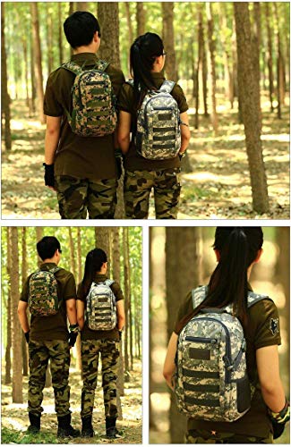 Selighting 12L Mini Mochila Táctica Militar Impermeable de Nylon Bolsa de Bandolera de Asalto MOLLE para Estudiantes Hombre para Caza Camping Trekking Casual Diario Escuela