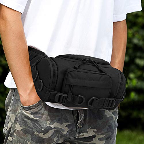 Selighting Bolsa de Riñonera Mochila de Bandolera Estilo Militar Táctical Bolsa de Múltiple Función Impermeable para Aire Libre Correr Senderismo Ciclismo Camping