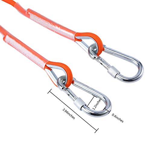 Selighting Cuerda de Seguridad Cuerda de Escalada Profesional de Alta Resistencia para Escalar al Aire Libre y en Interiore Perfessional Rappelling Auxiliar, 8mm de Diámetro (20m, Naranja)