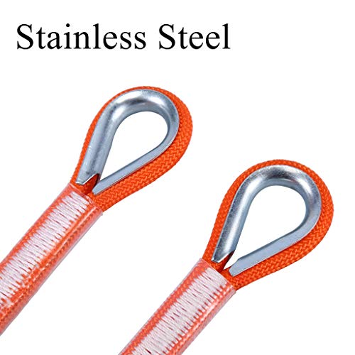 Selighting Cuerda de Seguridad Cuerda de Escalada Profesional de Alta Resistencia para Escalar al Aire Libre y en Interiore Perfessional Rappelling Auxiliar, 8mm de Diámetro (20m, Naranja)