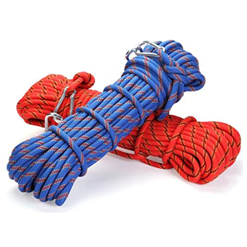 Selighting Cuerda de Seguridad Cuerda de Escalada Profesional de Alta Resistencia para Escalar al Aire Libre y en Interiore Perfessional Rappelling Auxiliar, 8mm de Diámetro (20m, Naranja)