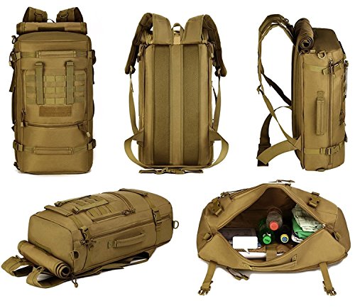 Selighting Mochilas de Asalto Hombre 50L Mochila Táctica Militar Impermeable con Múltiples Bolsillos para Senderismo Acampada,Montañismo,Caza,Airsoft,Batalla Combate,Viaje