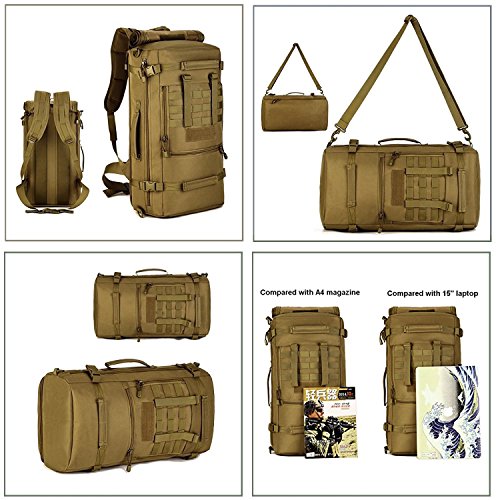 Selighting Mochilas de Asalto Hombre 50L Mochila Táctica Militar Impermeable con Múltiples Bolsillos para Senderismo Acampada,Montañismo,Caza,Airsoft,Batalla Combate,Viaje